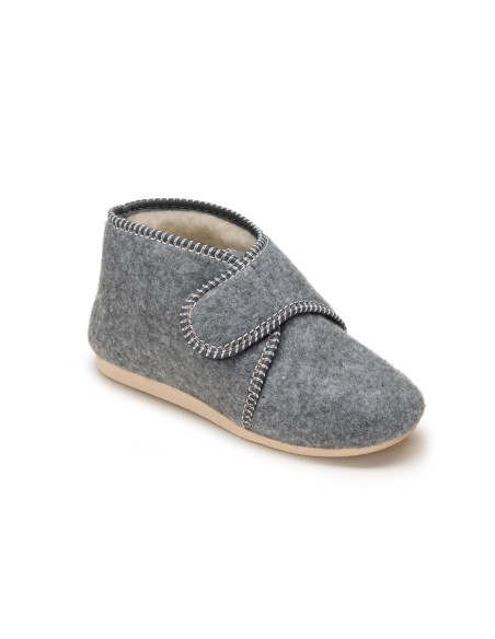 DC 06 Bambosze damskie, baleriny, pantofle z zakrytą piętą, kapcie NA RZEPY,  na grubych spodach