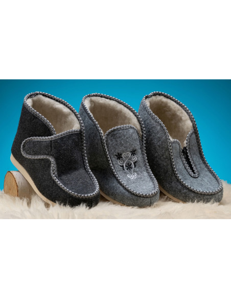 DC 09 Bambosze damskie, baleriny, pantofle z zakrytą piętą, kapcie NA ZAMEK,  na grubych spodach