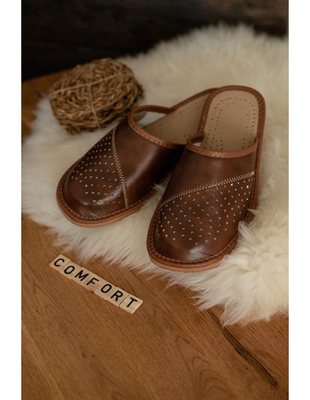 MT04 Kapcie męskie, tanie pantofle na grubych spodach