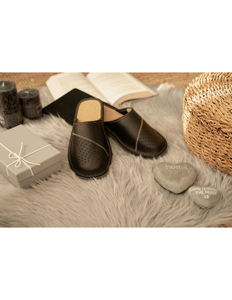 MT05 Kapcie męskie, tanie pantofle na grubych spodach