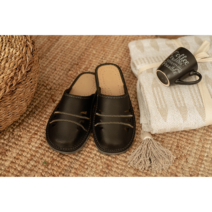 MT09 Kapcie męskie, tanie pantofle na grubych spodach