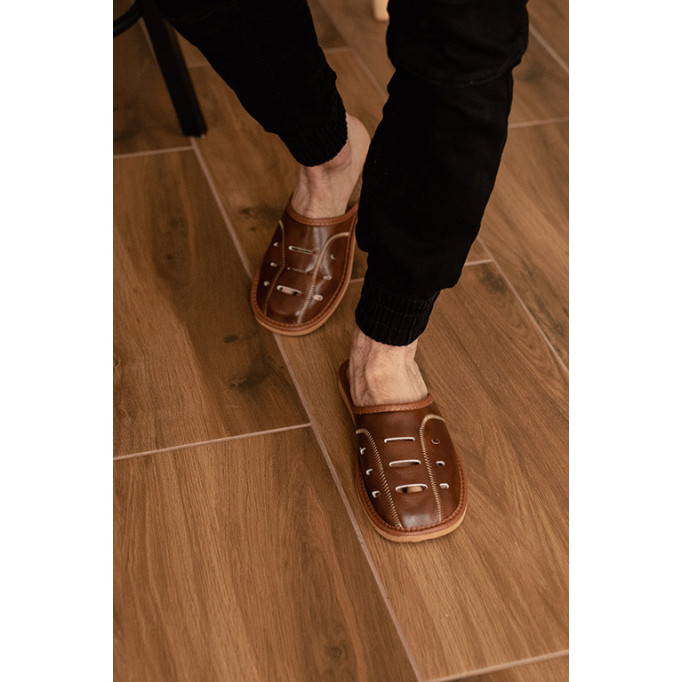 MT10 Kapcie męskie, tanie pantofle na grubych spodach, 9 dziur