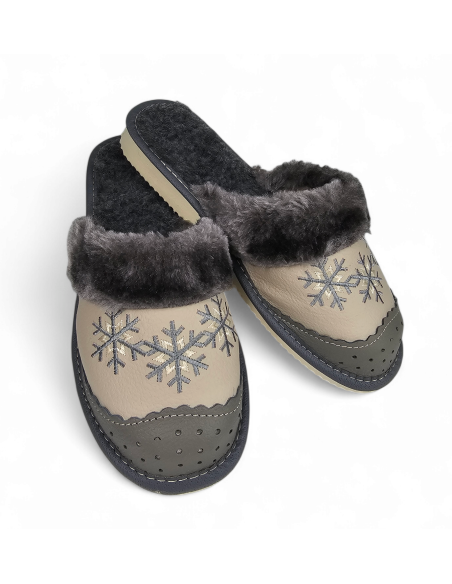 DC 10 Ocieplane kapcie damskie, ciepłe pantofle wsuwane, kapcie na grubych spodach