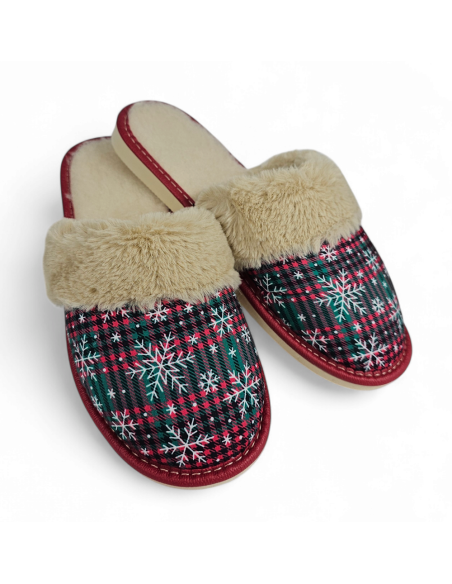 DC 18 Ocieplane kapcie damskie, ciepłe pantofle wsuwane