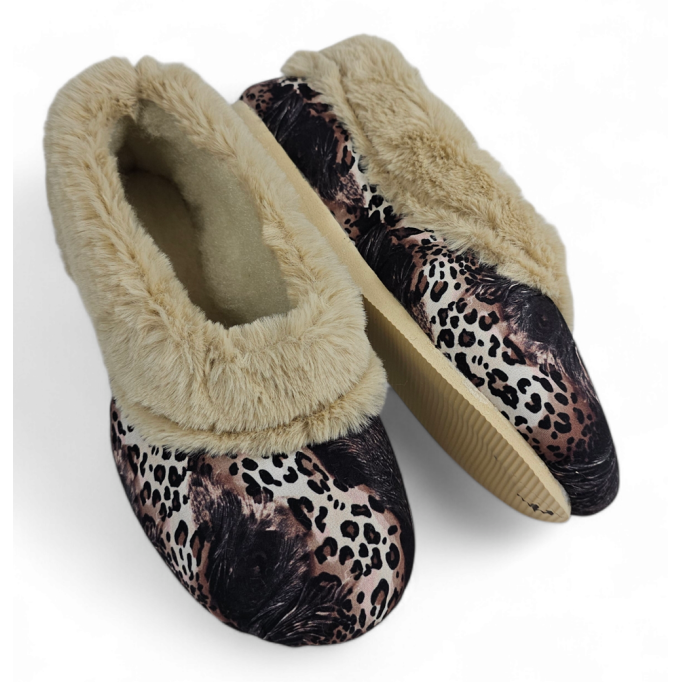 DC 30 Bambosze damskie, pantofle z zakrytą piętą, kapcie na grubych spodach