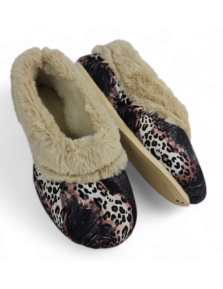 Bambosze damskie, pantofle z zakrytą piętą, kapcie na grubych spodach