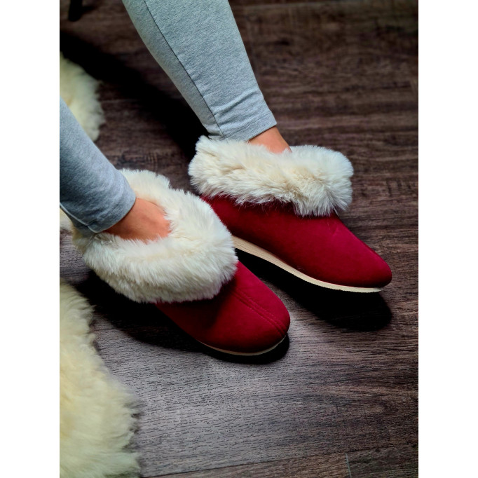 Bambosze damskie, baleriny, pantofle z zakrytą piętą, kapcie frotte, na grubych spodach