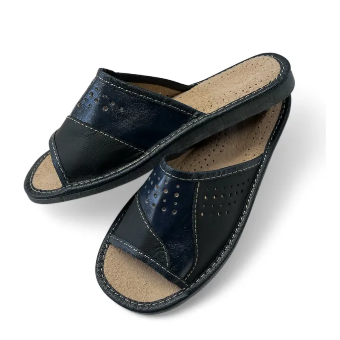 kopi af MSK08  Skórzane kapcie męskie, pantofle ze skóry