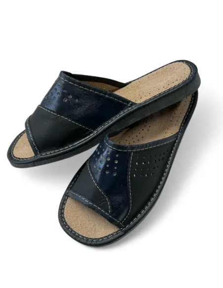 kopi af MSK08  Skórzane kapcie męskie, pantofle ze skóry