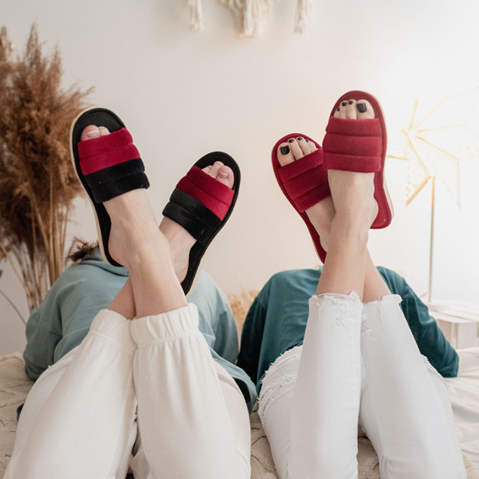 DLN 07 Kapcie damskie, pantofle frotte, frotka łączona