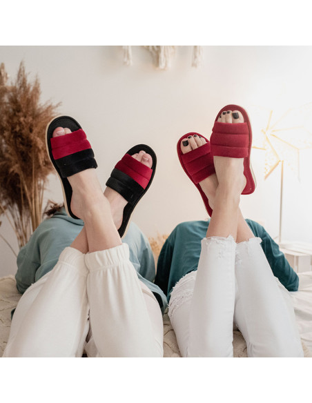 DLN 07 Kapcie damskie, pantofle frotte, frotka łączona