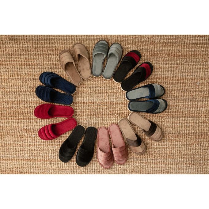 DLN 07 Kapcie damskie, pantofle frotte, frotka łączona