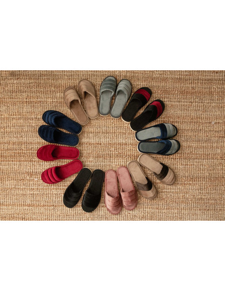 DLN 07 Kapcie damskie, pantofle frotte, frotka łączona