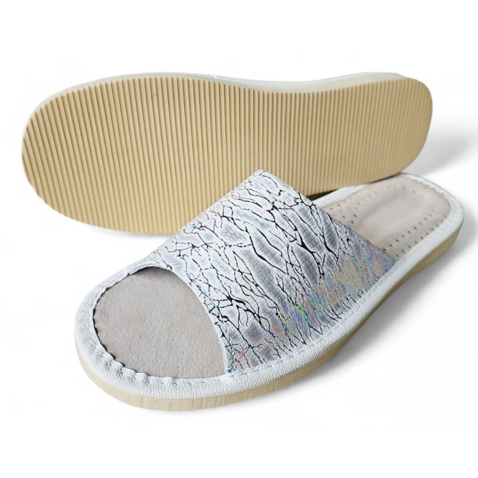 DSK 01 Skórzane kapcie damskie, pantofle ze skóry