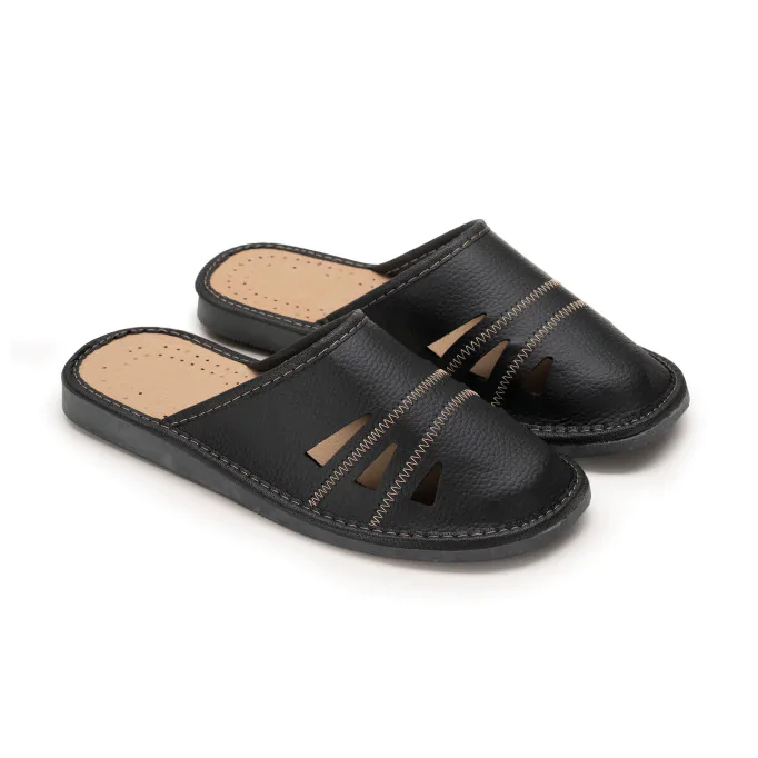 MT09 Kapcie męskie, tanie pantofle na grubych spodach